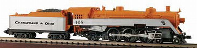 N Scale - Model Power - 87423 - Locomotive, Steam, 4-6-2, Pacific - Chesapeake & Ohio - 408