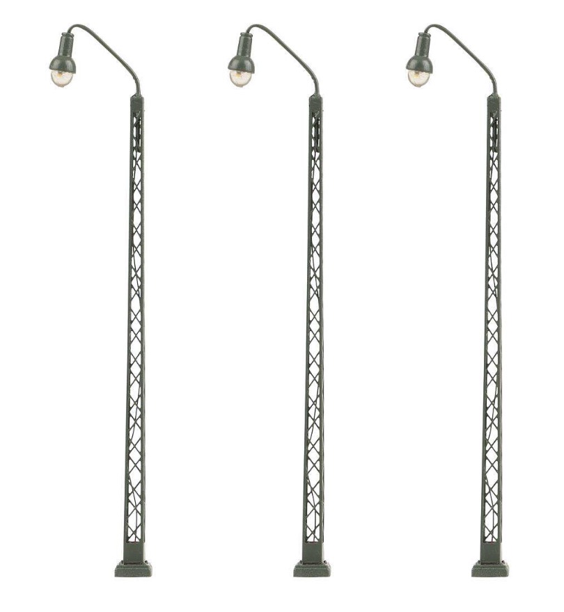 N Scale - Faller - 272129 - Accessories, Lamp Post, LED - Scenery - 3-Pack