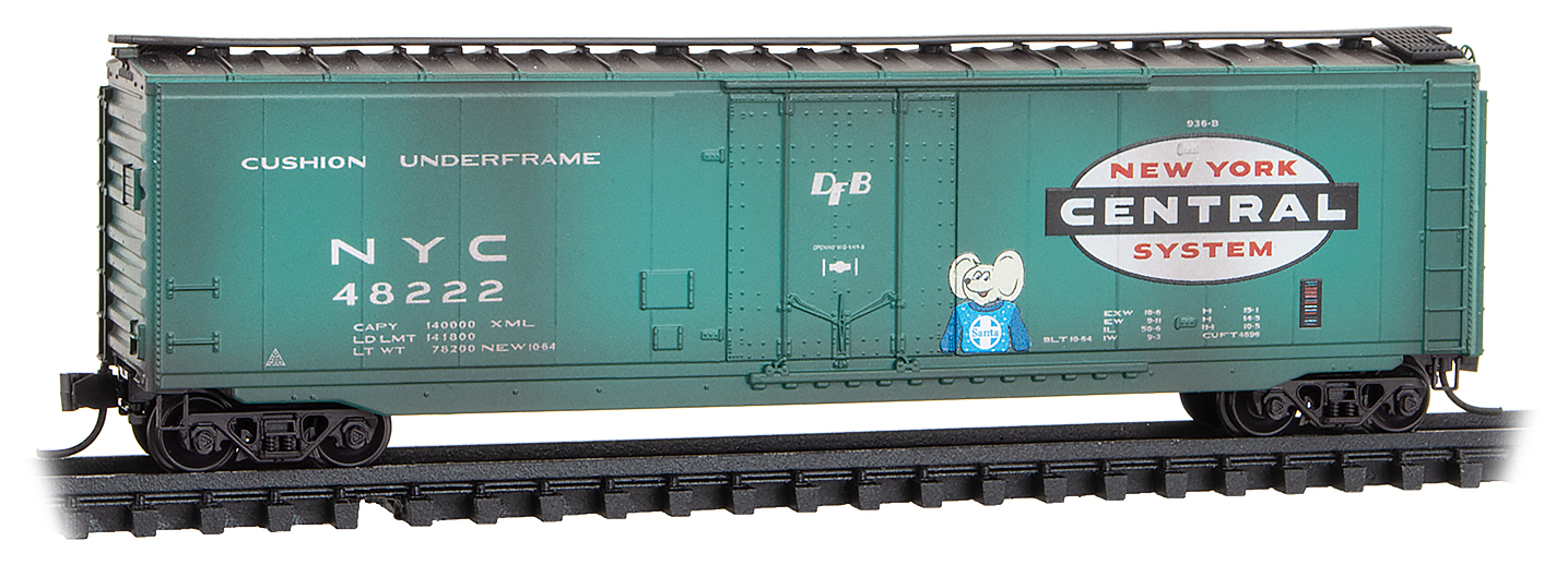 N Scale - Micro-Trains - 995 02 074 - Boxcar, 50 Foot, Steel, Plug Door - New York Central - 48222