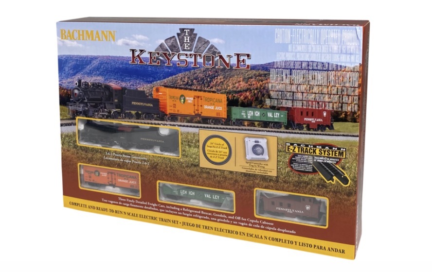 N Scale - Bachmann - 24029 - Freight Train, Steam, North American, Transition Era - Pennsylvania - The Keystone