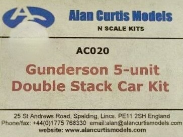 N Scale - Alan Curtis Models - AC020 - Container, Intermodal, Gunderson, 5-Unit - Undecorated