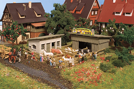 N Scale - Vollmer - 47721 - Structure, Agricultural, Petting Zoo - Agricultural Structures