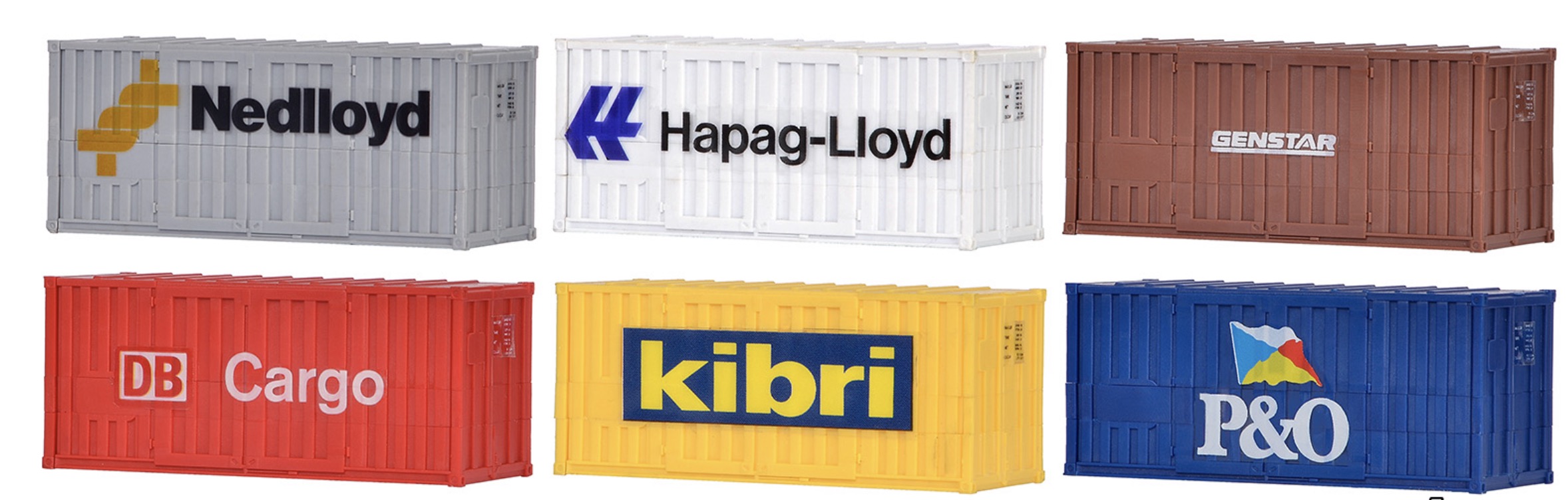 N Scale - Kibri - 37740 - Container, 20 Foot, Corrugated, Dry - Various