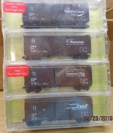 N Scale - The Freight Yard - CHC-030301A - Reefer, 40 Foot, Wood Sheathed - Anaheim, Azusa & Cucamonga - 4-pack