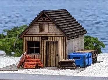 N Scale - Osborn Models - RRA-3125 - Structure, Building, Fishing Shed - Undecorated