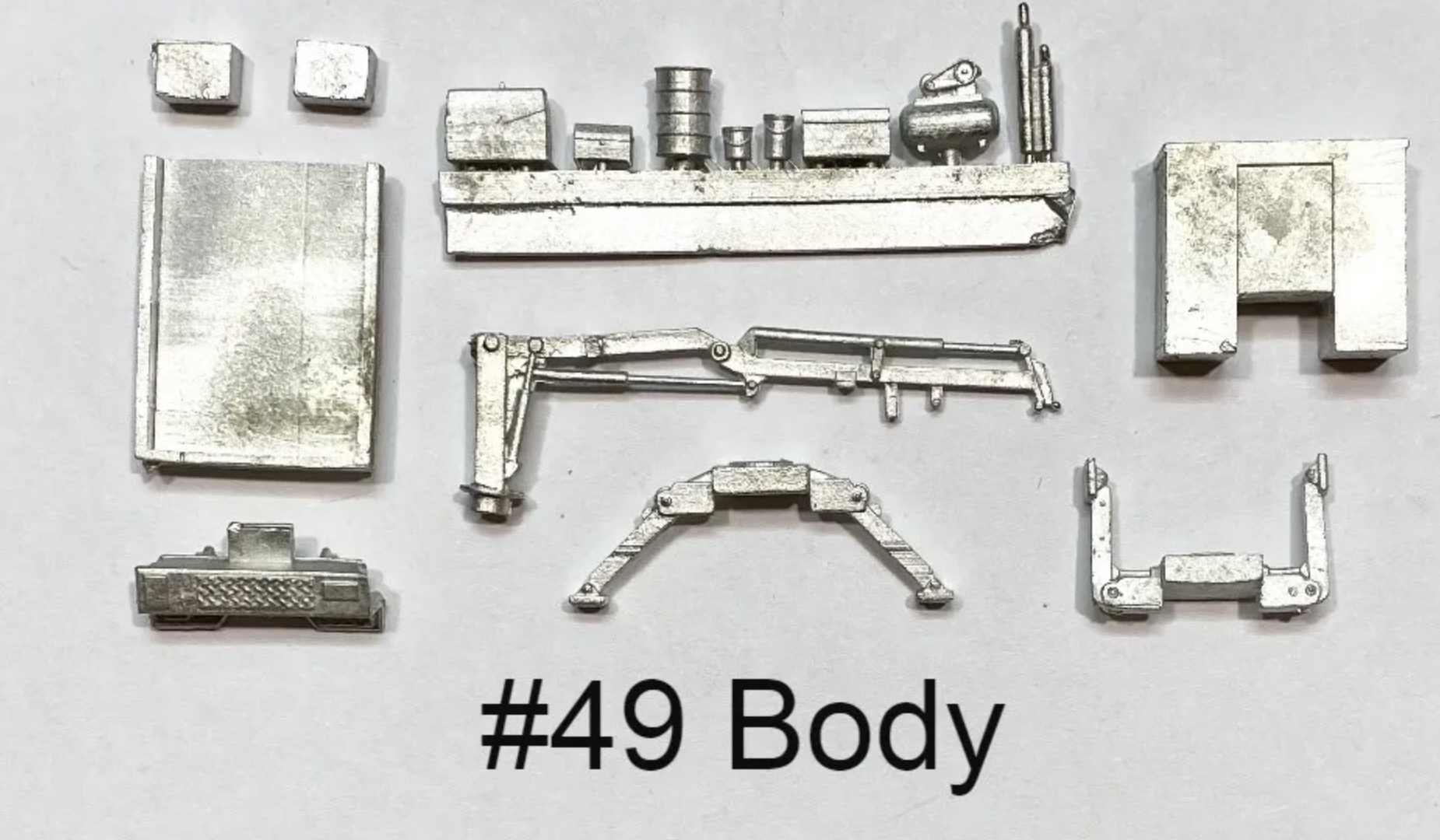 N Scale - Showcase Miniatures - NBody49 - Accessories, Detail Parts, MOW Truck Body - Undecorated - "I" Type MOW Truck Body