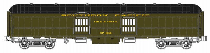 N Scale - Wheels of Time - 153 - Passenger Car, Harriman, Express Baggage - Southern Pacific - 6016