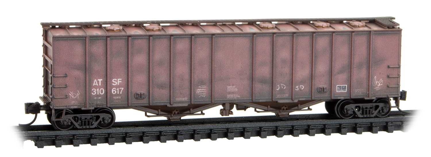 N Scale - Micro-Trains - 098 44 230 - Covered Hopper, 2-Bay, GATX Airslide 4180 - Santa Fe - 310617