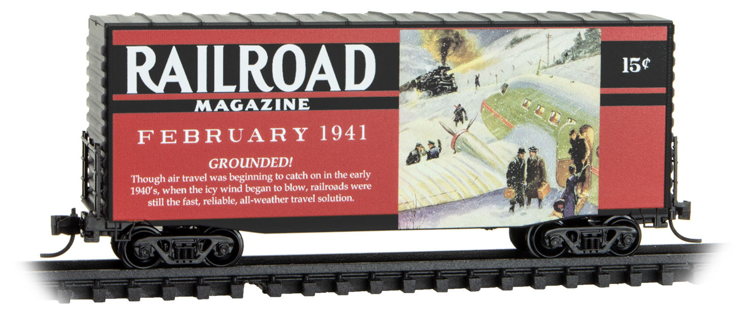 N Scale - Micro-Trains - 101 00 891 - Boxcar, 40 Foot, Hi-Cube - Railroad Magazine - February 1941