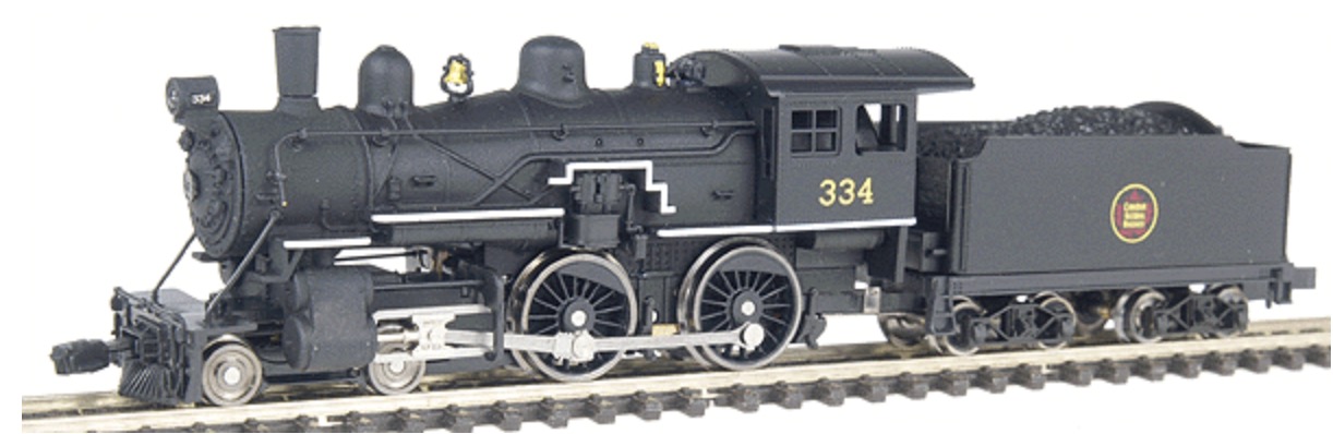 N Scale - Model Power - 7636 - Locomotive, Steam, 4-4-0, American - Canadian National - 334