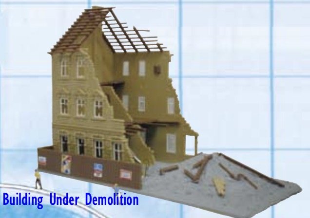 N Scale - Model Power - 2584 - Structures, Building, Demolition - Residential Structures