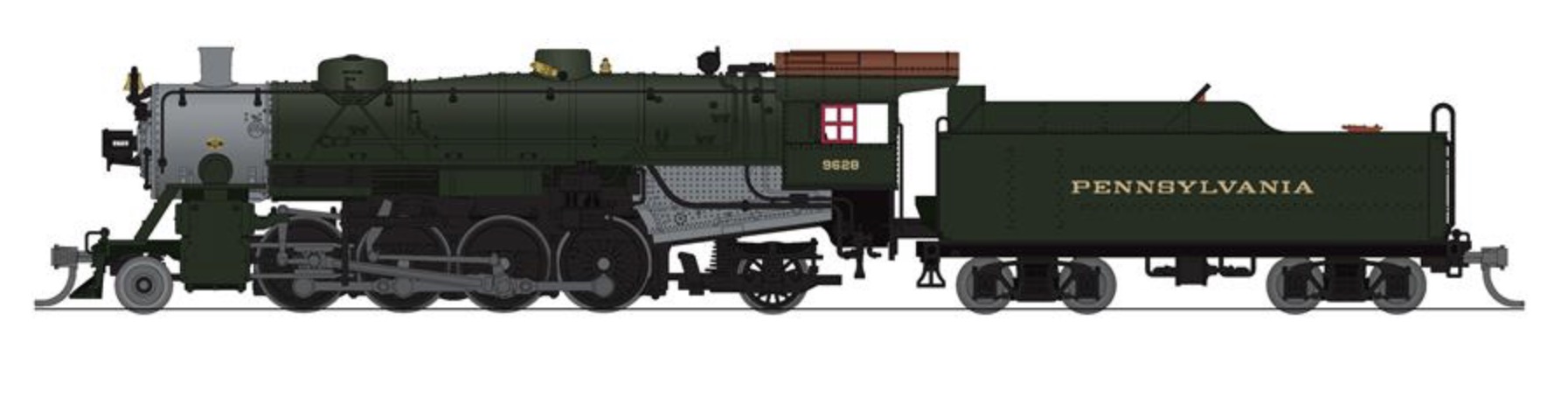 N Scale - Broadway Limited - 7861 - Locomotive, Steam, 2-8-2 Light Mikado - Pennsylvania - 9630