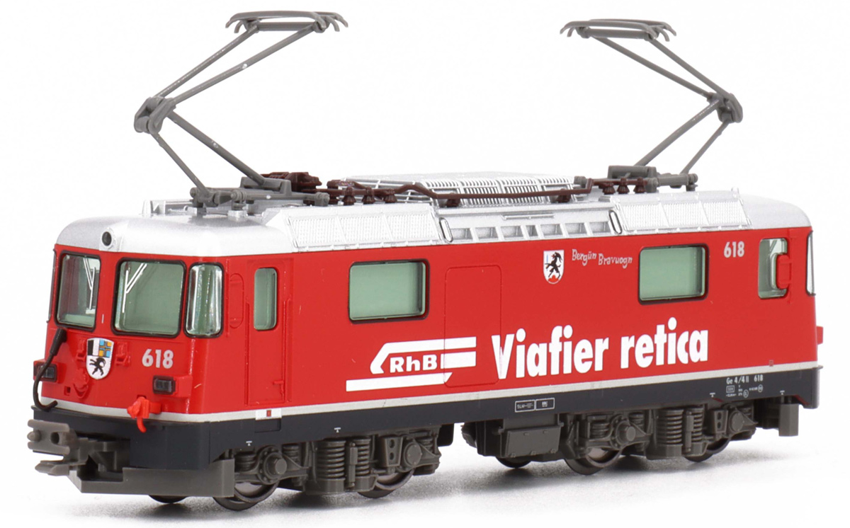 N Scale - Kato - 3102-3 - Locomotive, Electric, Ge 4/4 - Rhaetian Railway - 618