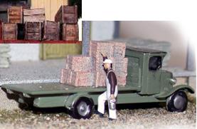 N Scale - N Scale Architect - 20039 - Accessories, Detail Parts, Wood Box - Undecorated - Wooden Crate Stacks