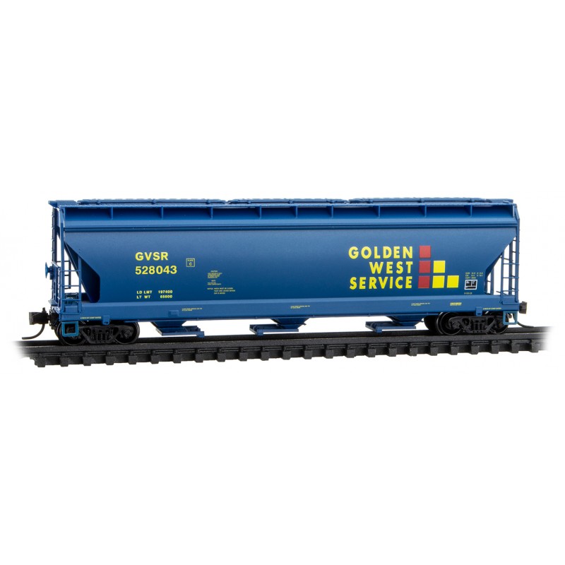 N Scale - Micro-Trains - 094 53 820 - Covered Hopper, 3-Bay, ACF 4650 - Golden West Service - 528043