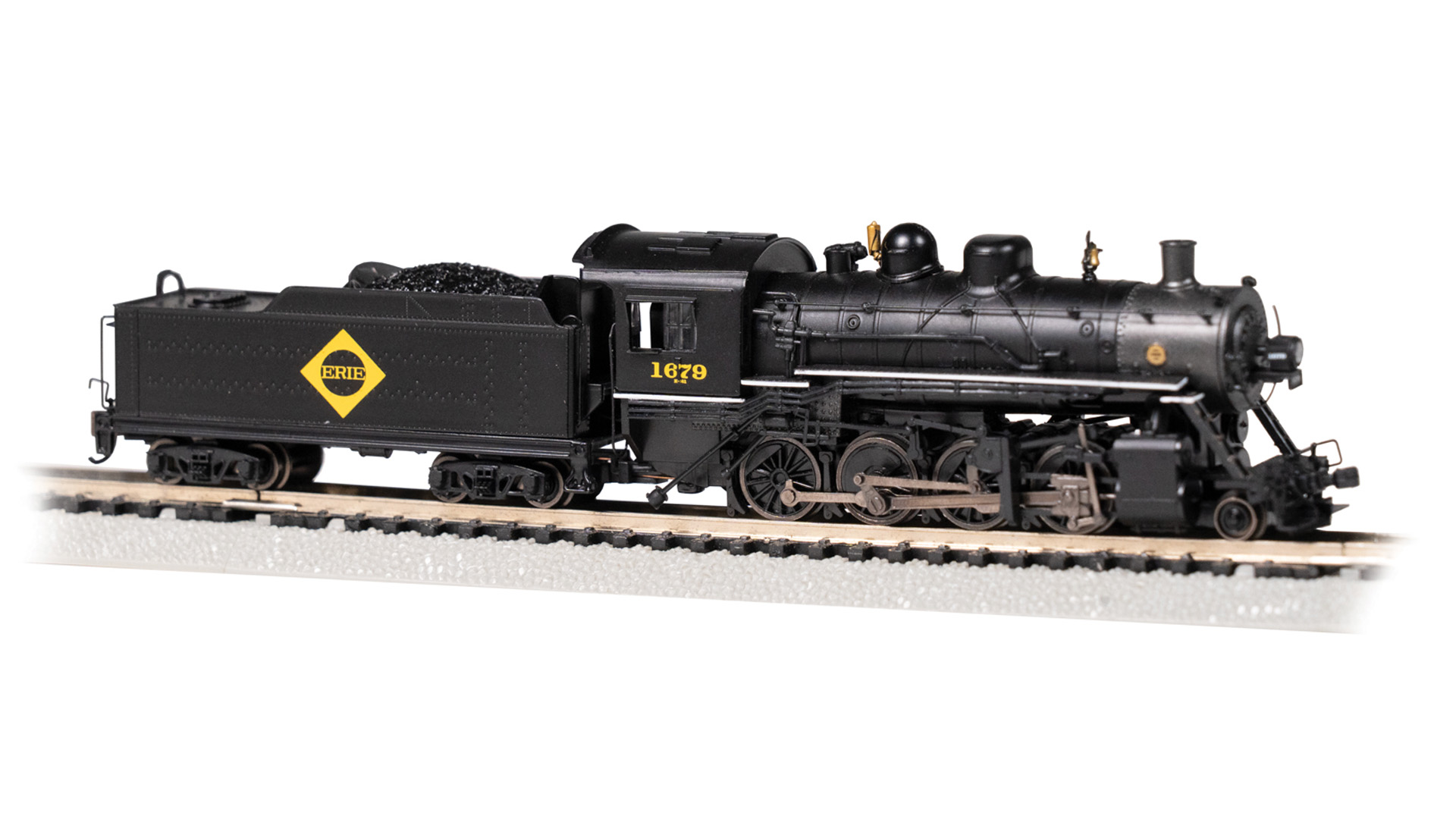 N Scale - Bachmann - 54152 - Locomotive, Steam, 2-8-0 Consolidation - Erie - 1679