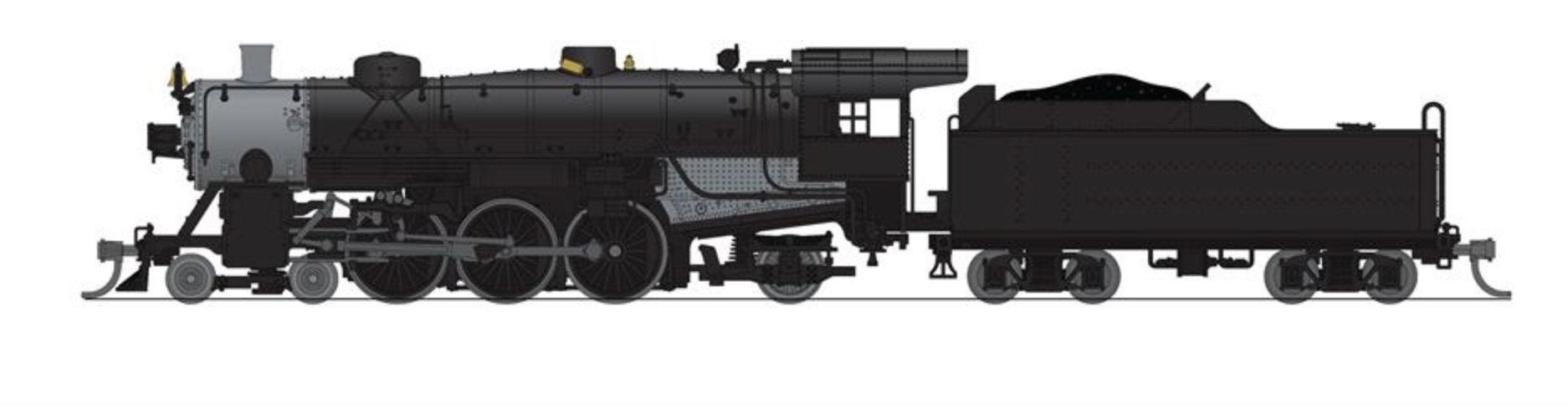N Scale - Broadway Limited - 8080 - Locomotive, Steam, 4-6-2, USRA Light Pacific - Painted/Unlettered