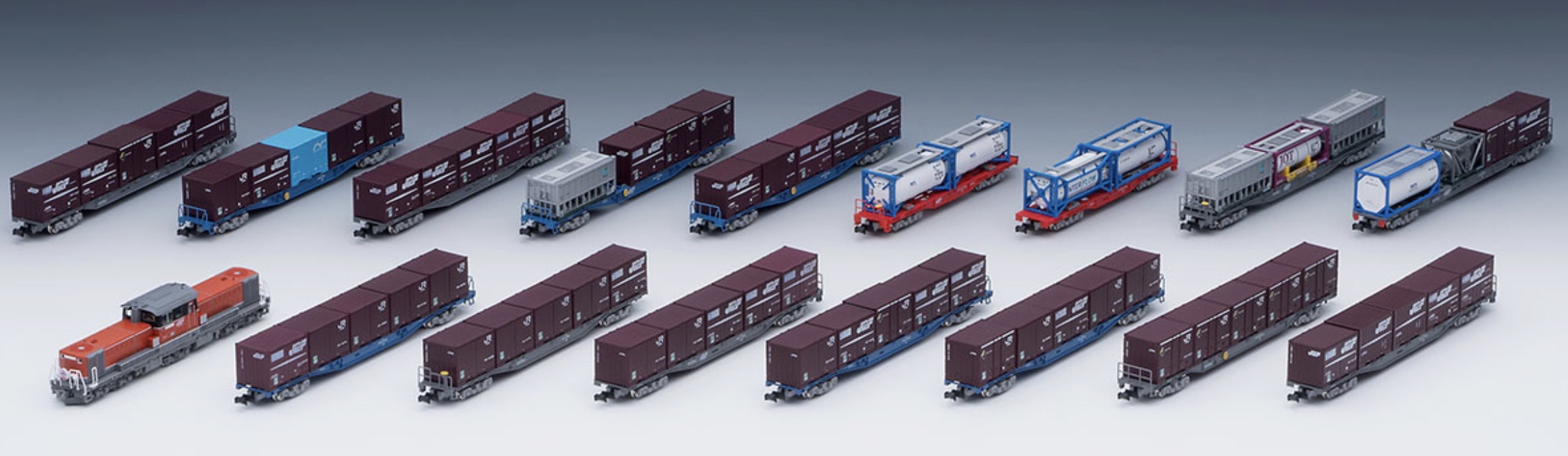N Scale - Tomix - 97944 - Freight Train, Diesel, Type DD51 - Japan Railways Freight - 17-Pack