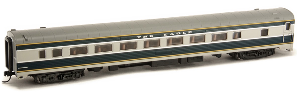 N Scale - RailSmith - 501863 - Passenger Car, Lightweight, Pullman, Coach, 64-Seat - Missouri Pacific - 2-Pack