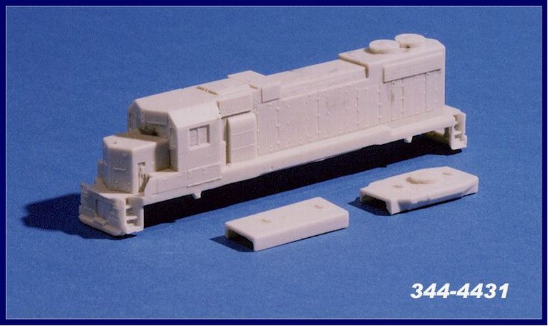 N Scale - JnJ - 344-4431 - Locomotive, Diesel, Body Shell - Undecorated