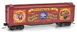 N Scale - Micro-Trains - 047 00 400 - Reefer, 40 Foot, Wood Sheathed - Ringling Bros. and Barnum & Bailey - No. 1