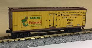 Parrot Brand Potatoes N Scale Micro Trains #49480 40' Wood Refer M.A.C.X.
