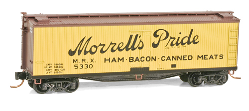 N Scale - Micro-Trains - 049 00 610 - Reefer, Ice, 40 Foot, Wood - Morrell Refrigerator Line - 5330