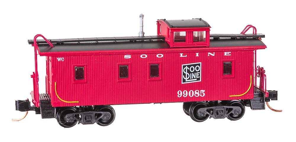 N Scale - Micro-Trains - 051 00 070 - Caboose, Cupola, Wood - SOO Line - 99085