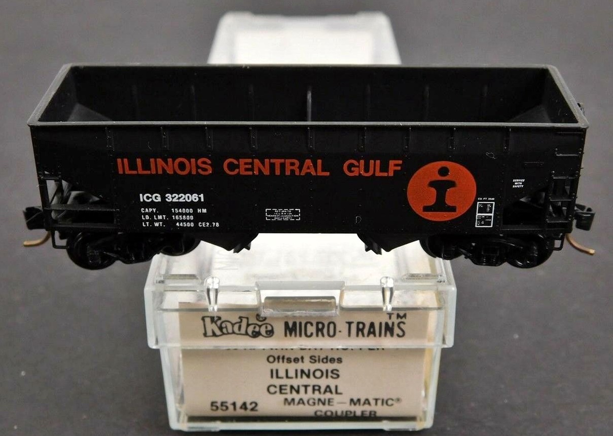 Micro-Trains Line #05500140 Rd #322197 33' 2-Bay Offset-Side Illinois Central Gu 