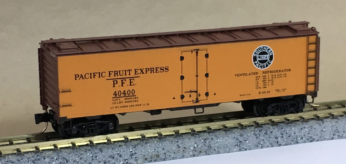 N Scale - Micro-Trains - 59010 - Reefer, Ice, Steel - Pacific Fruit Express - 40400