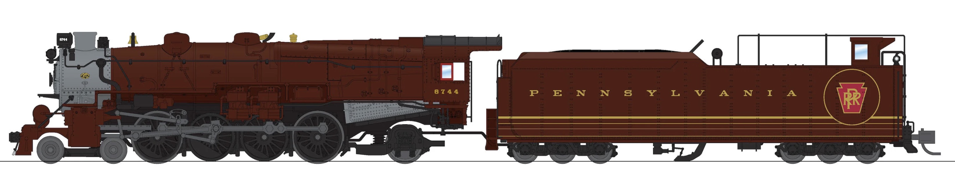 N Scale - Broadway Limited - 8519 - Locomotive, Steam, M1b 4-8-2 - Pennsylvania - 6744