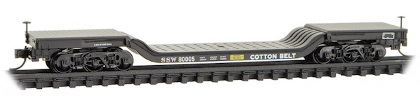 N Scale - Micro-Trains - 109 00 290 - Flatcar, Heavy Duty, Depressed Center - Cotton Belt - 80005