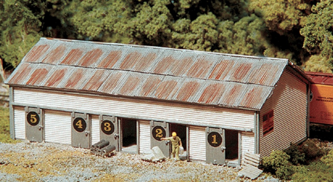 N Scale - Monroe Models - 9201 - Structure, Building, Railroad, Freight House - Railroad Structures - Trackside Freight House