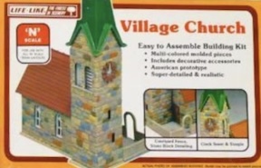 N Scale - Life-Like - 7410 - Structures, Building , Religious, Church - Religious Structures