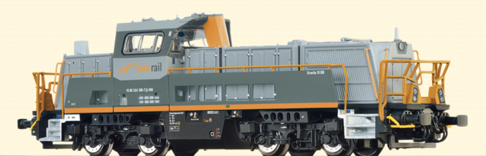 N Scale - Brawa - 62716 - Locomotive, Diesel, Switcher, Gravita 10 - Saar Rail - 92 80 1261 305-7