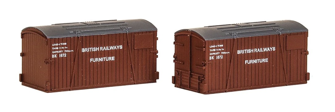 N Scale - Peco - NR-216 - Container, Furniture Removal - British Rail - 2-Pack