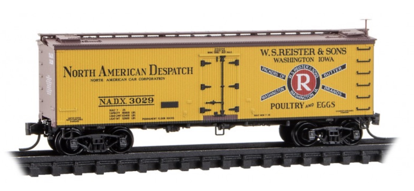 N Scale - Micro-Trains - 058 00 601 - Reefer, Ice, Wood - North American Despatch - 3029