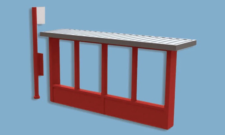 N Scale - Modelscene - 5192 - Structures, Bus Stop - Municipal Structures