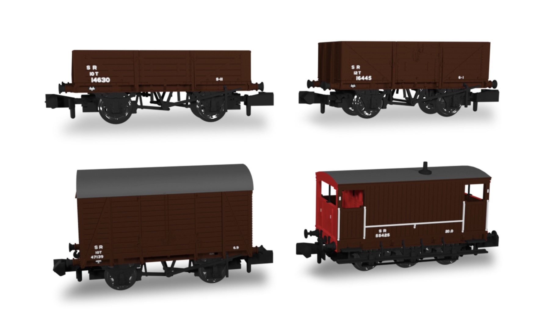 N Scale - Rapido Trains UK - 942009 - Freight, Mixed, British - Southern (UK) - 4-Pack