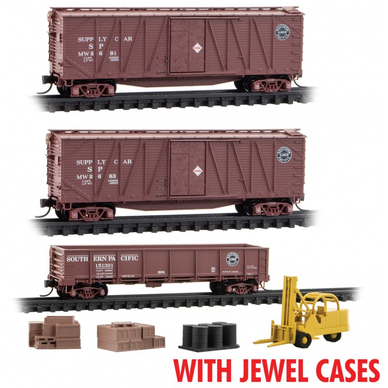 N Scale - Micro-Trains - 983 02 235 - MOW, Maintenance of Way - Southern Pacific - 3-pack