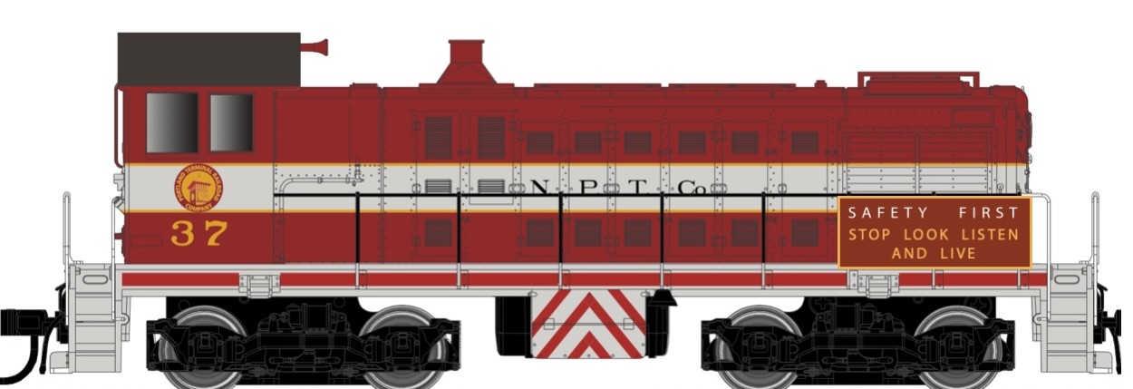 N Scale - RailSmith - S2 37 GOLD - Locomotive, Diesel, Alco S-2 - Port Terminal Railroad Association - 37
