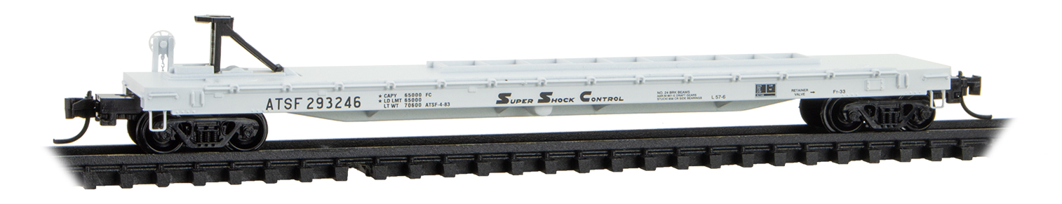 N Scale - Micro-Trains - 064 00 011 - Flatcar, 60 Foot - Santa Fe - 293246