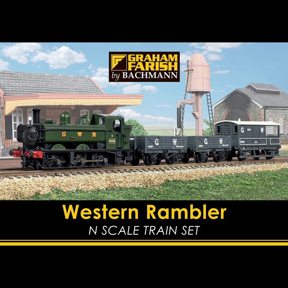 N Scale - Graham Farish - 370-052 - Freight Train, Steam, European, Pannier 0-6-0 - Great Western - Western Rambler Train Set