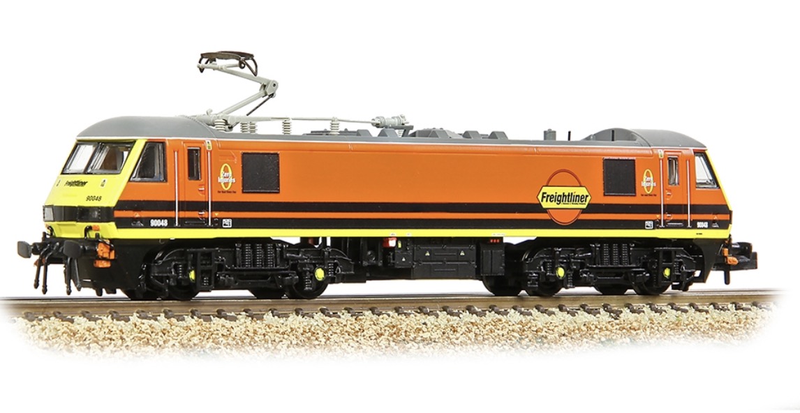 N Scale - Graham Farish - 371-785A - Locomotive, Electric, Class 90 - Freightliner - 90048