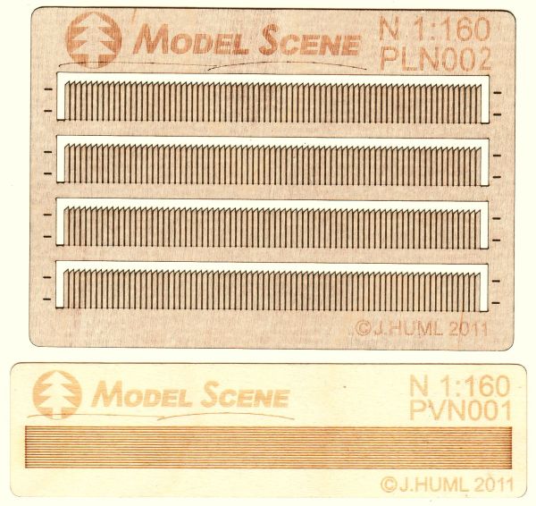 N Scale - Modelscene - PLN-002 - Structures, Fence, Wooden - Scenery