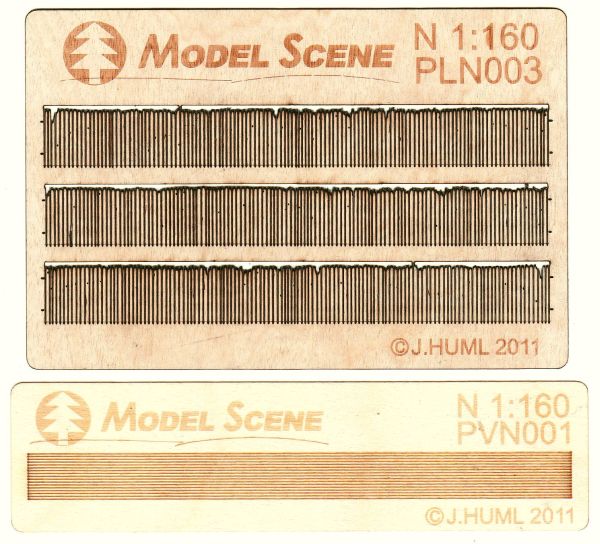 N Scale - Modelscene - PLN-003 - Structures, Fence, Wooden - Scenery