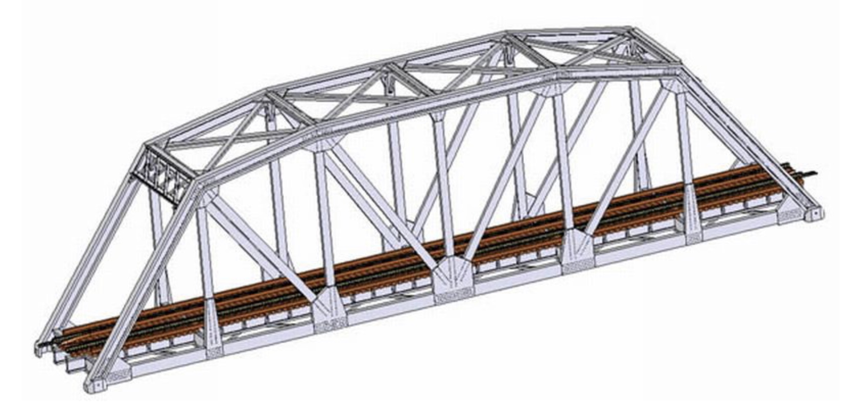 N Scale - Atlas - 2571 - Structure, Bridge, Steel, Truss - Bridges and Piers - Code 80 Through Truss Bridge