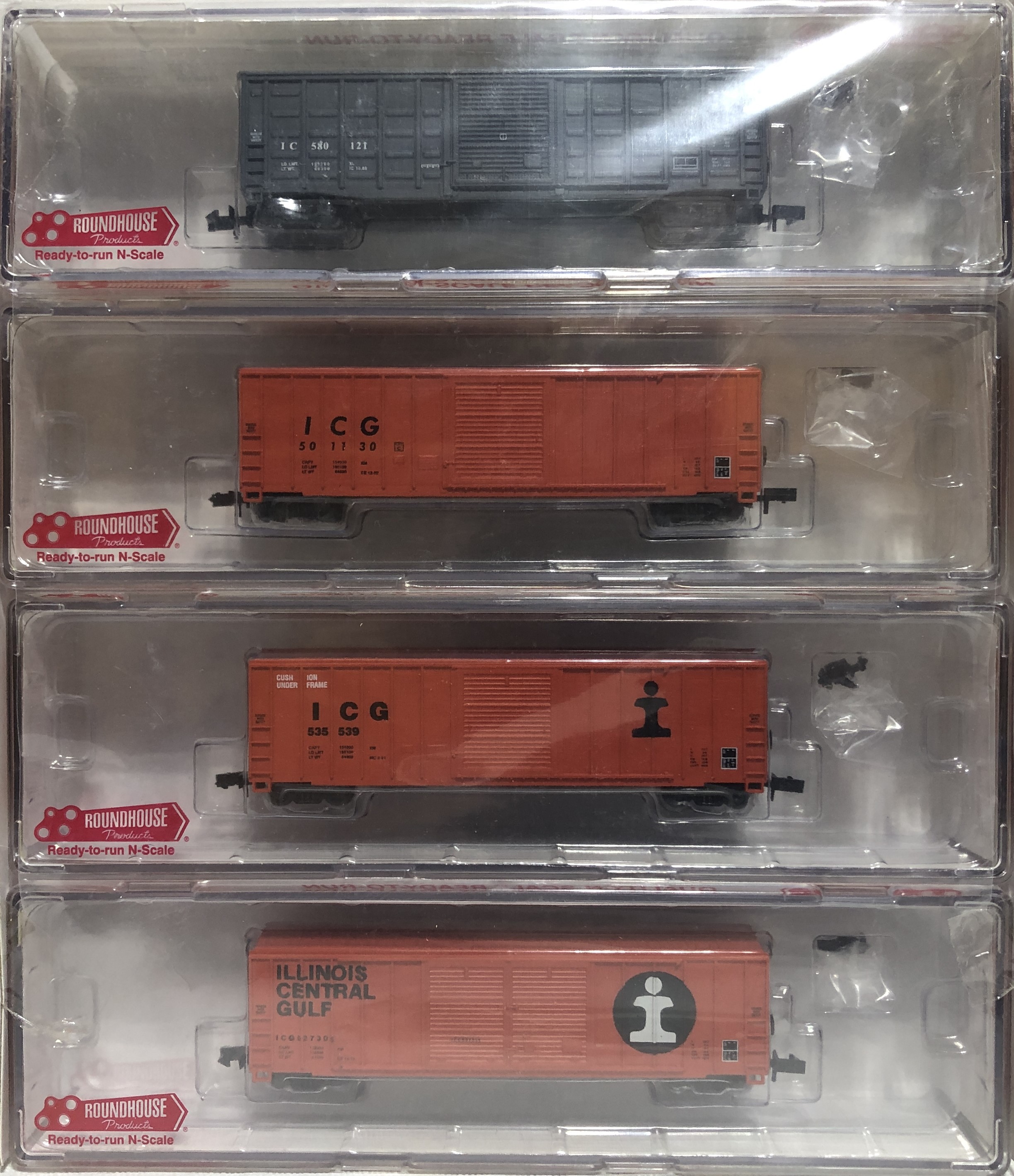N Scale - Roundhouse - 89449 - Mixed Rolling Stock Set - Illinois Central Gulf - Various