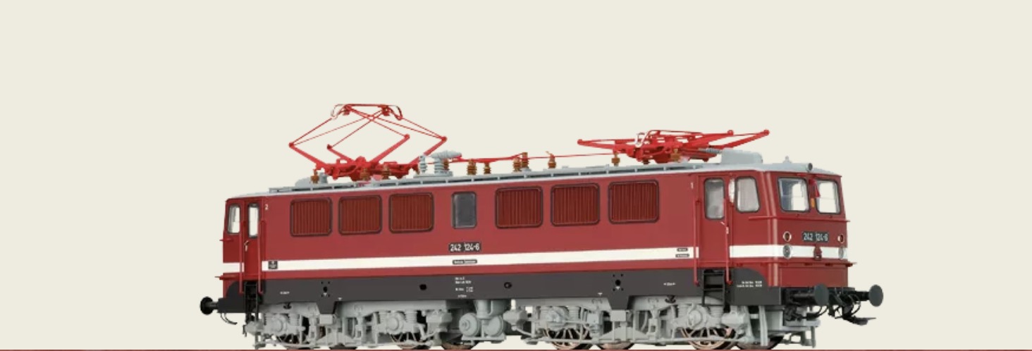 N Scale - Brawa - 63010 - Locomotive, Electric, BR 242 - Deutsche Reichsbahn - 242 124-6