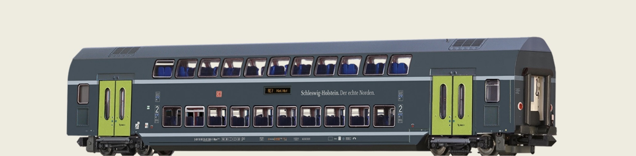 N Scale - Brawa - 64552 - Passenger Car, Bombardier, Double-Deck Coach, VI - Deutsche Bahn - 50 80 26-81 388-3